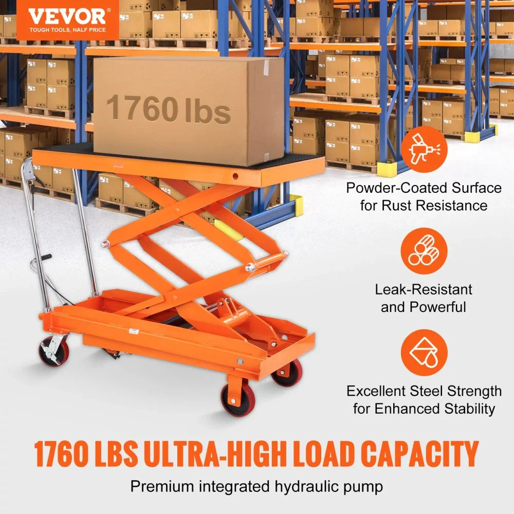 🔧 Portable Hydraulic Lift Table Cart