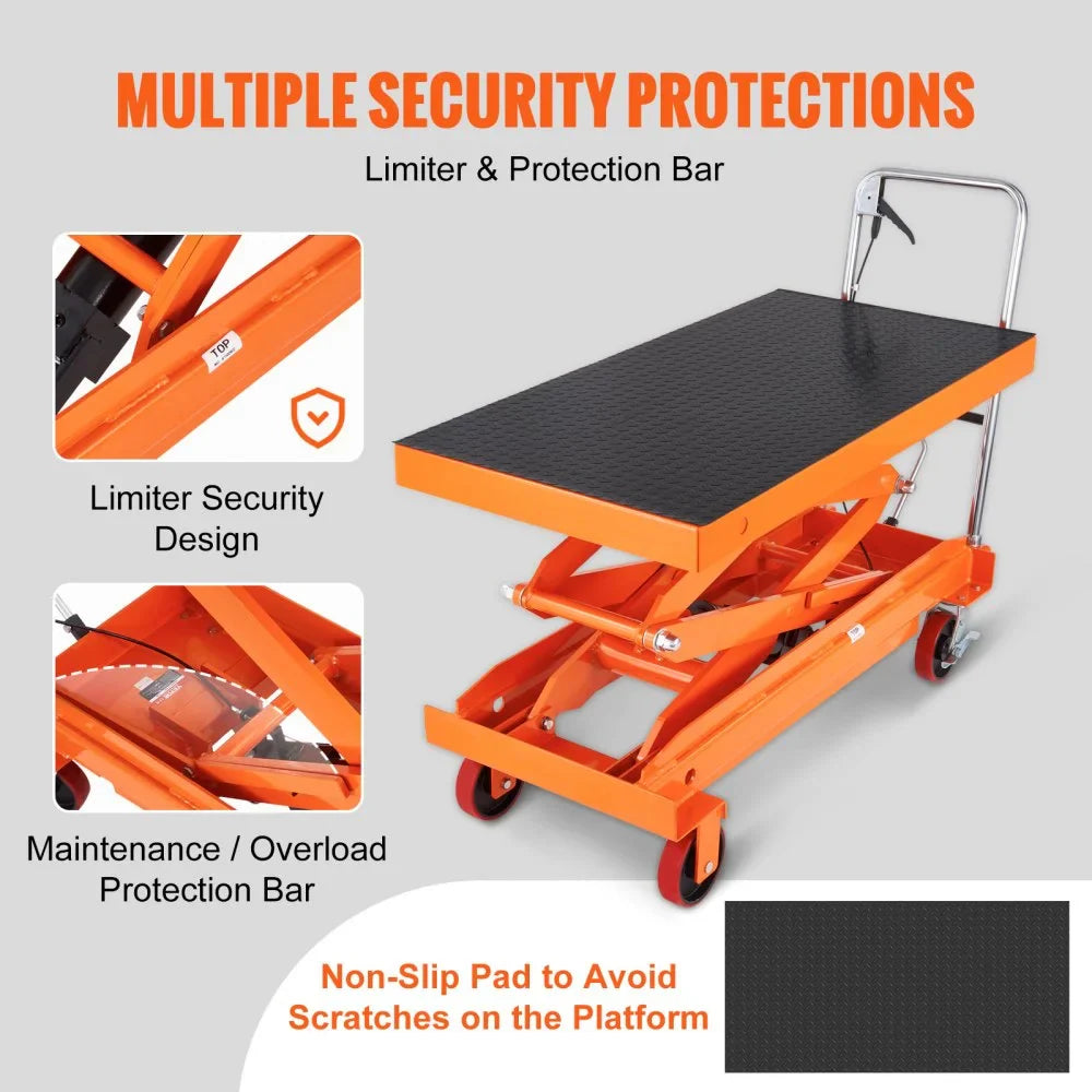 🔧 Portable Hydraulic Lift Table Cart